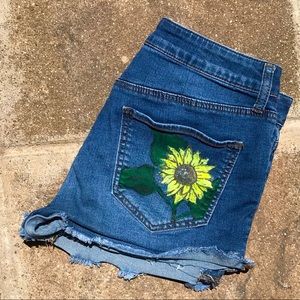 SO Sunflower Custom Jean Shorts - Size 11